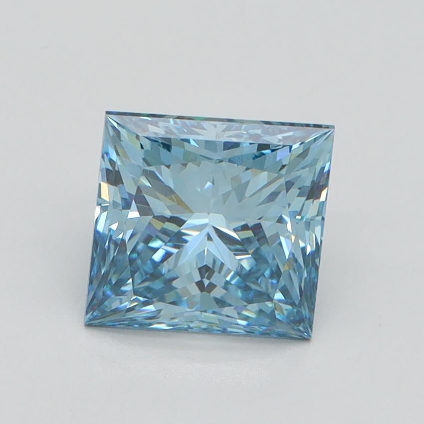 1.73 Ct. Fancy Vivid Blue Princess Lab Grown Diamond