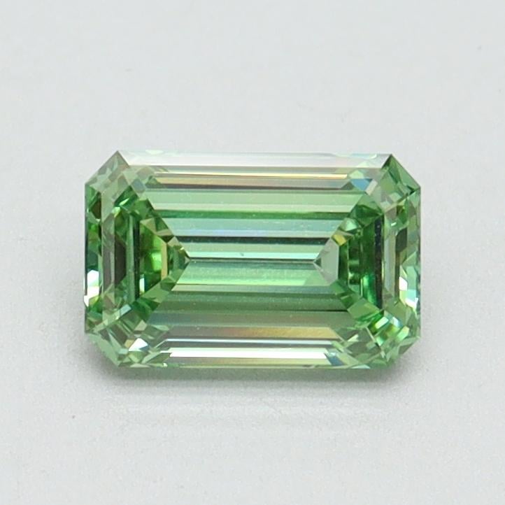 0.71 Ct. Fancy Vivid Pacific Green Emerald Lab Grown Diamond