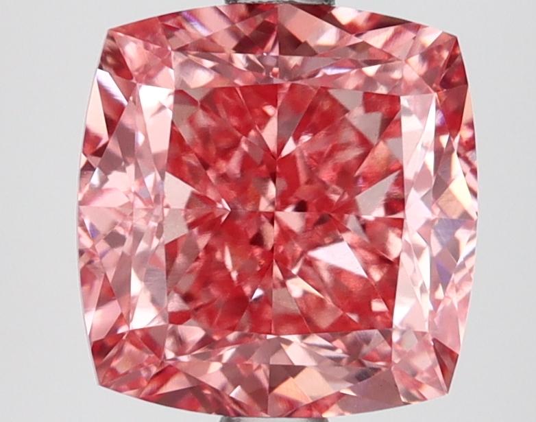 2.98 Ct. Fancy Vivid Pink Cushion Lab Grown Diamond