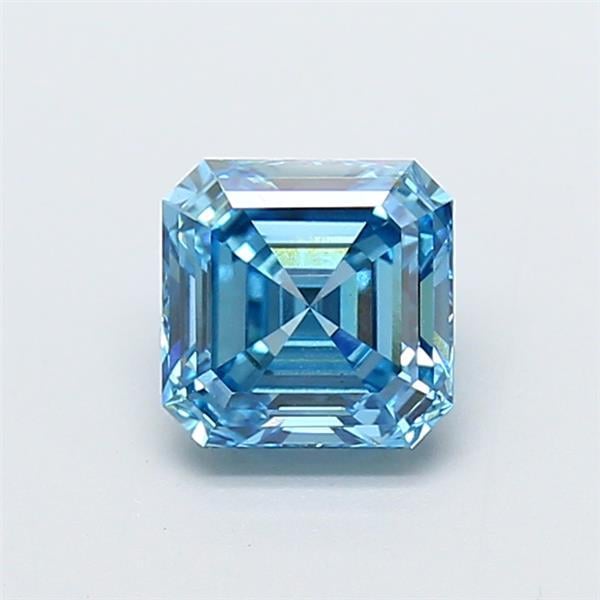 1.30 Ct. Fancy Vivid Blue Asscher Lab Grown Diamond