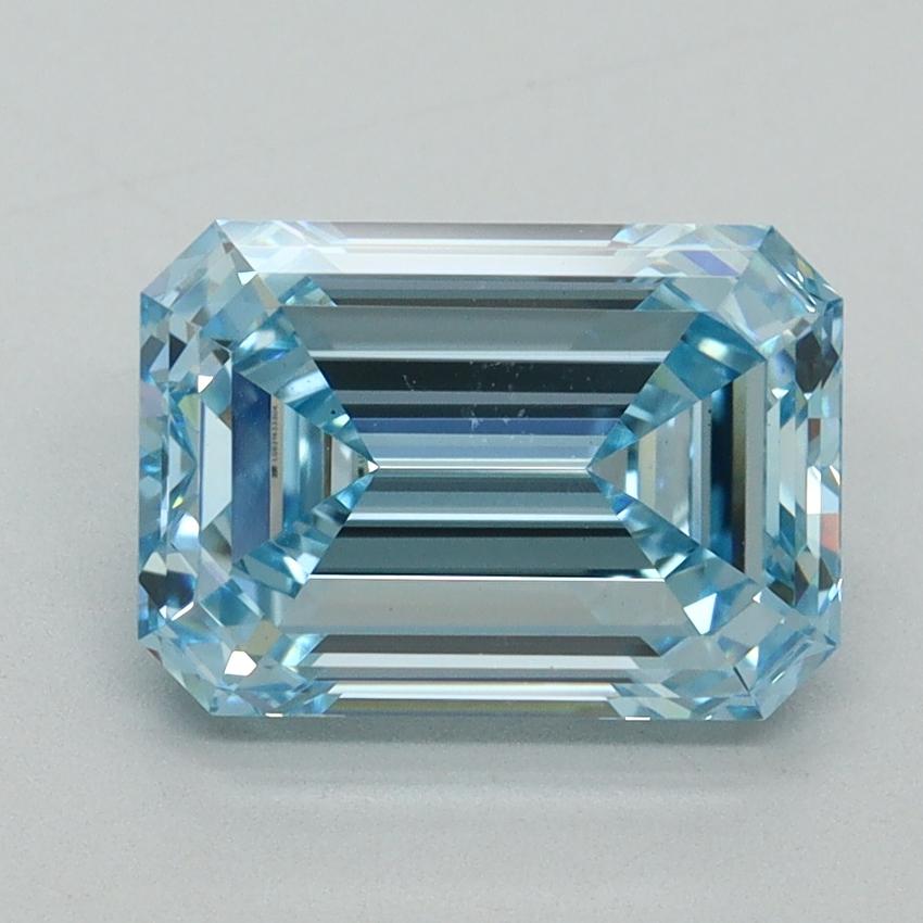 2.93 Ct. Fancy Intense Blue Emerald Lab Grown Diamond