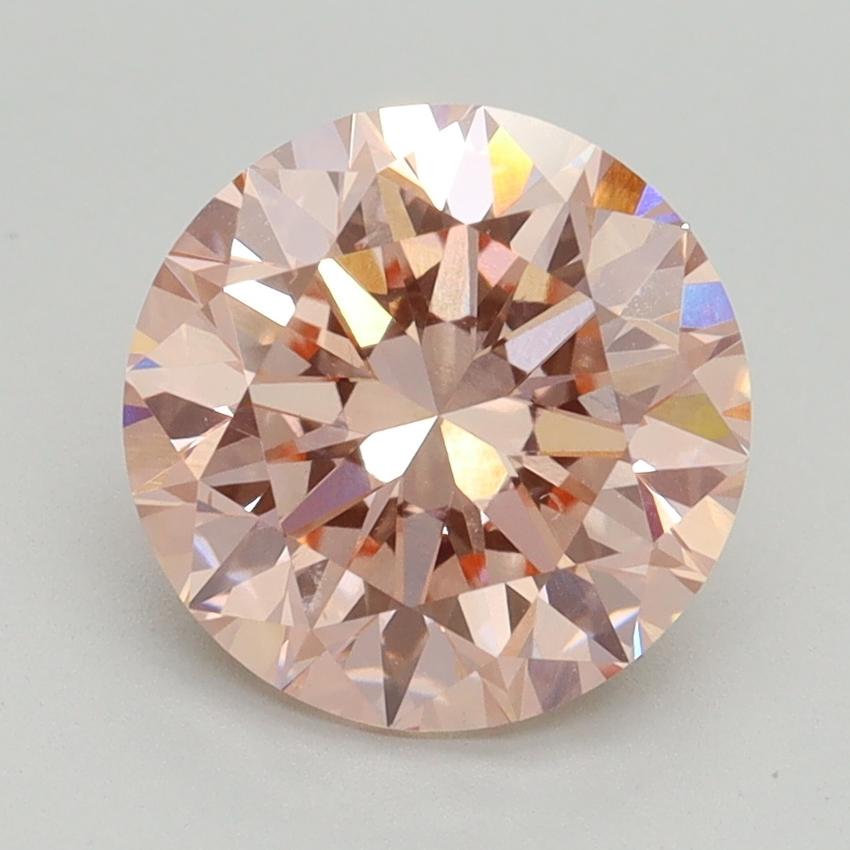 2.50 Ct. Fancy Intense Pink Round Lab Grown Diamond