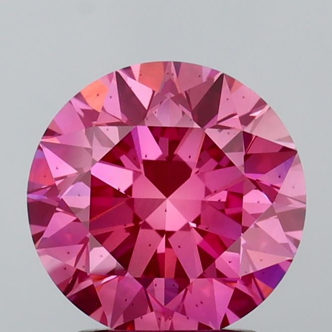 2.10 Ct. Fancy Vivid Pink Round Lab Grown Diamond
