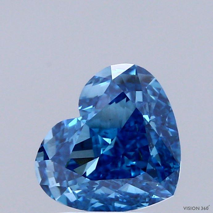 1.68 Ct. Fancy Vivid Blue Heart Lab Grown Diamond