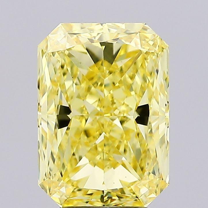 4.57 Ct. Fancy Intense Yellow Radiant Lab Grown Diamond