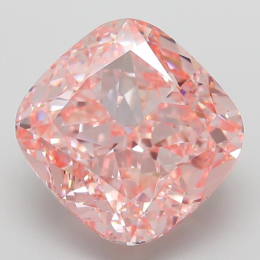 8.07 Ct. Fancy Intense  Pink Cushion Lab Grown Diamond