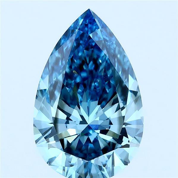 3.50 Ct. Fancy Vivid Blue Pear Lab Grown Diamond