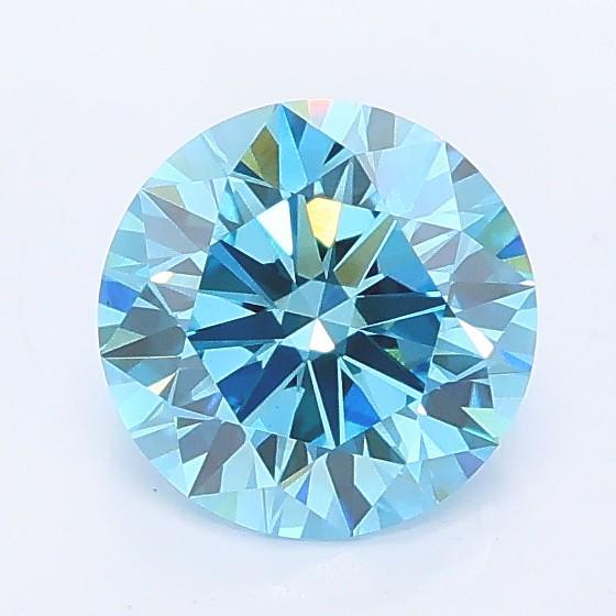 1.01 Ct. Fancy Vivid Blue Round Lab Grown Diamond