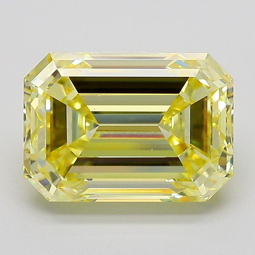 4.01 Ct. Fancy Light  Yellow Emerald Lab Grown Diamond
