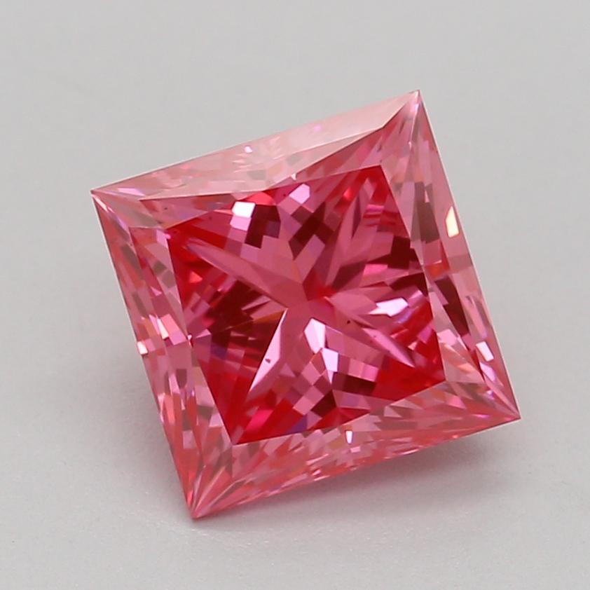 1.08 Ct. Fancy Vivid Pink Princess Lab Grown Diamond