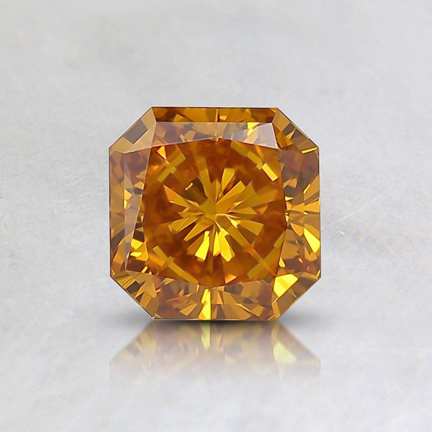 0.63 Ct. Fancy Vivid Yellowish Orange Radiant Lab Grown Diamond