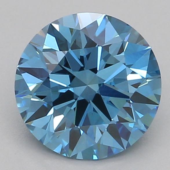 0.76 Ct. Fancy Vivid Blue Round Lab Grown Diamond