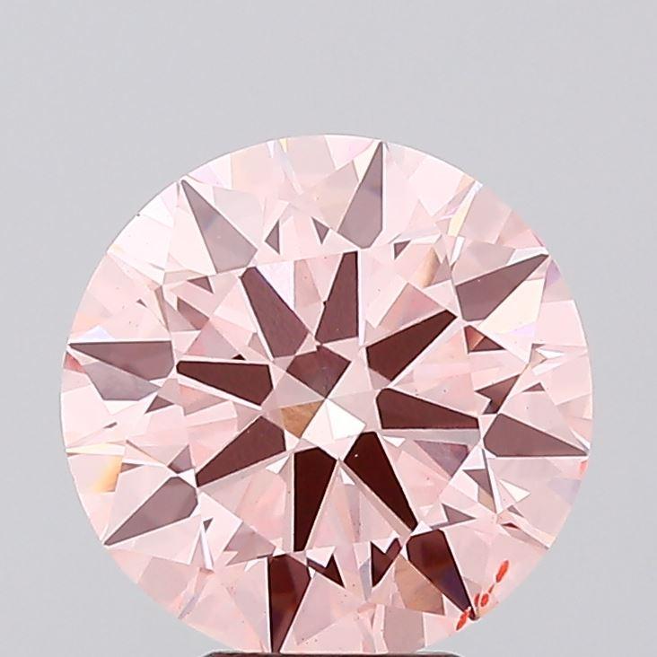 5.12 Ct. Fancy Vivid Pink Round Lab Grown Diamond