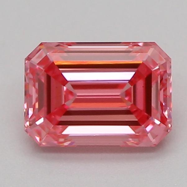0.53 Ct. Fancy Vivid Pink Emerald Lab Grown Diamond
