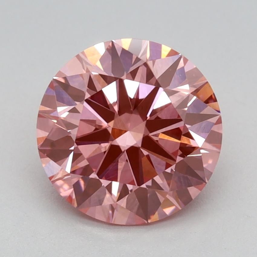 1.56 Ct. Fancy Vivid Pink Round Lab Grown Diamond