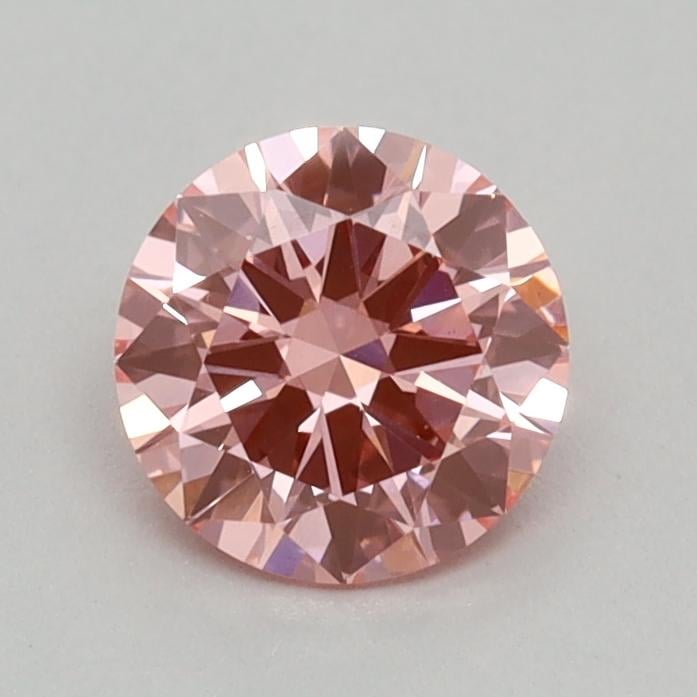 0.41 Ct. Fancy Vivid Pink Round Lab Grown Diamond
