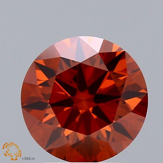 1.88 Ct. Fancy Vivid Orange Round Lab Grown Diamond