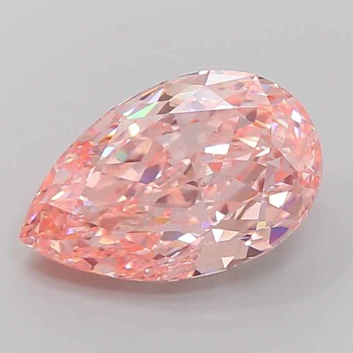 10.07 Ct. Fancy Vivid Pink Pear Lab Grown Diamond