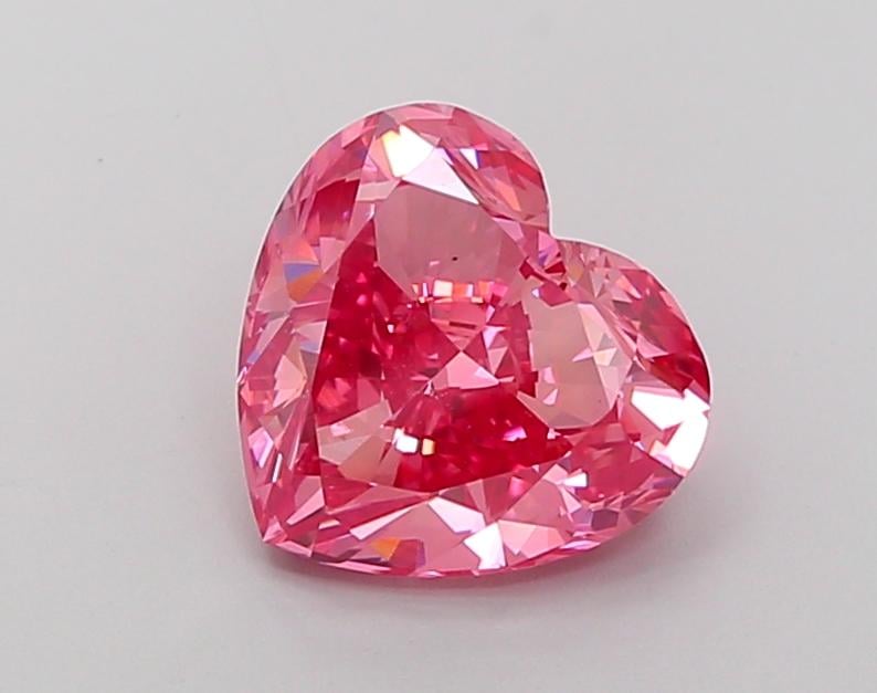 3.05 Ct. Fancy Vivid Pink Heart Lab Grown Diamond