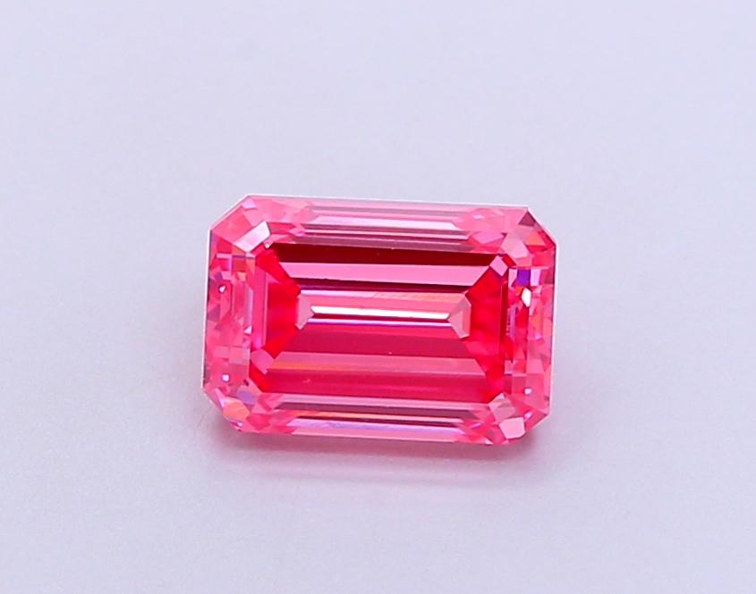 1.53 Ct. Fancy Vivid  Pink Emerald Lab Grown Diamond