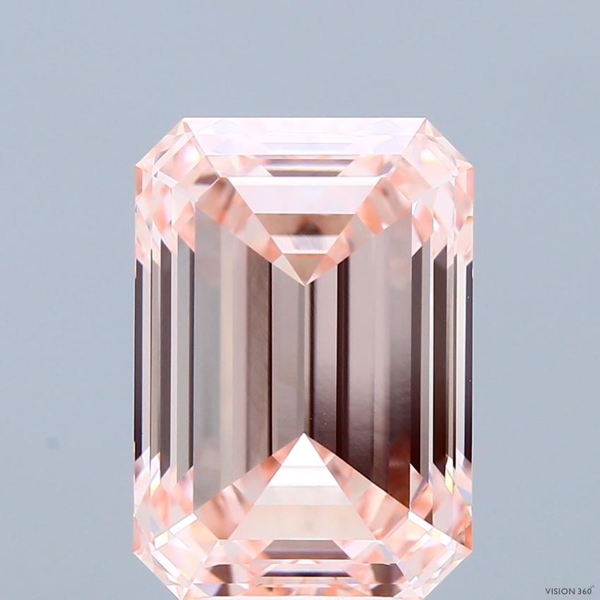 7.75 Ct. Fancy Intense Pink Emerald Lab Grown Diamond