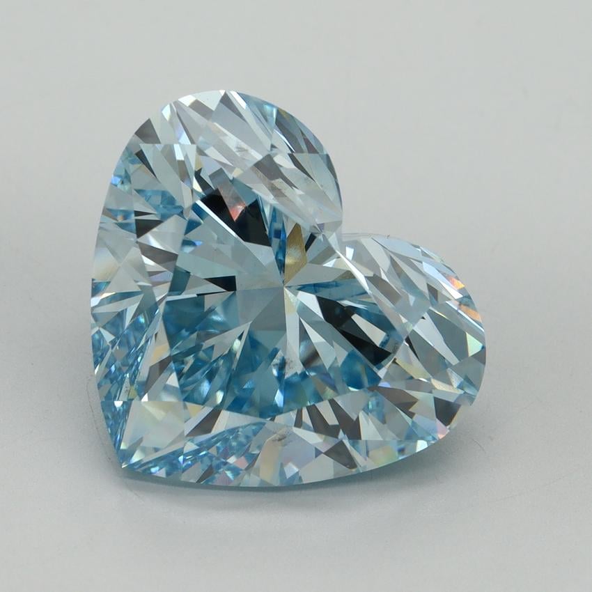 10.03 Ct. Fancy Intense Blue Heart Lab Grown Diamond
