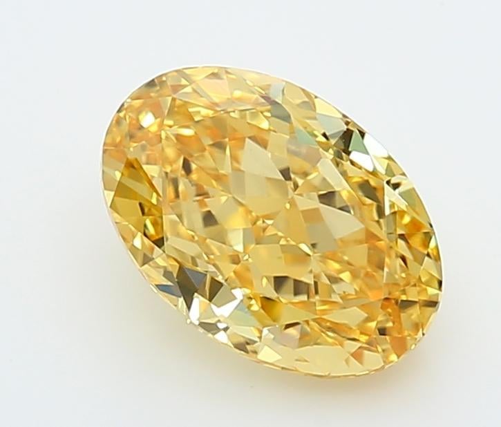 2.06 Ct. Fancy Vivid  Yellow Oval Lab Grown Diamond