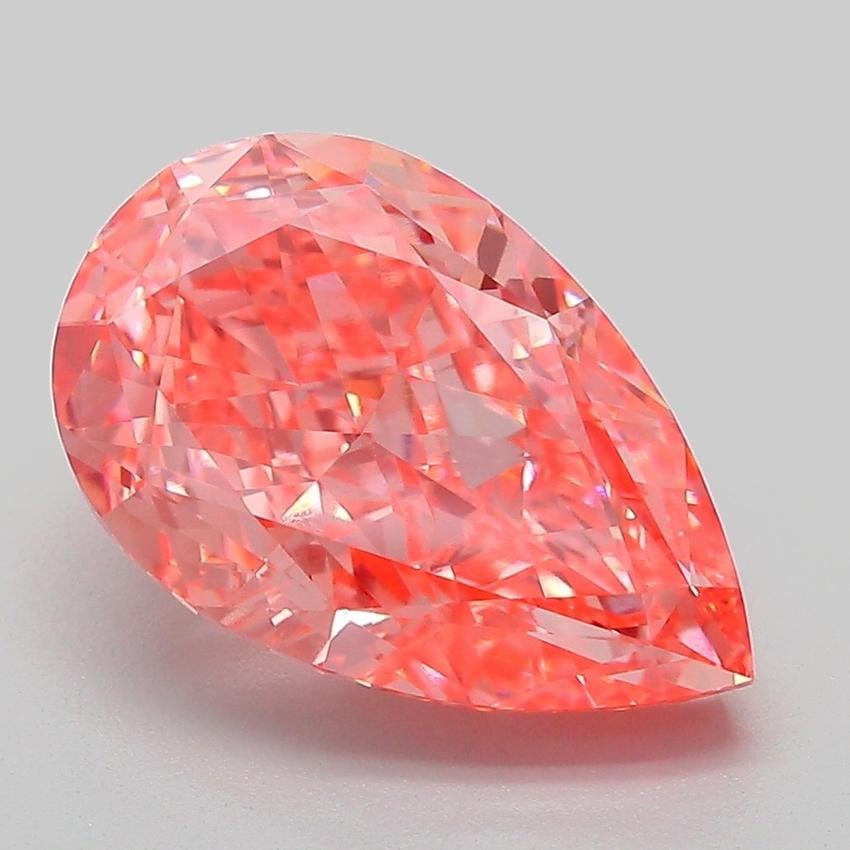 4.77 Ct. Fancy Vivid Pink Pear Lab Grown Diamond