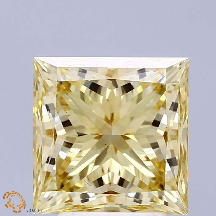 4.01 Ct. Fancy Intense Yellow Princess Lab Grown Diamond