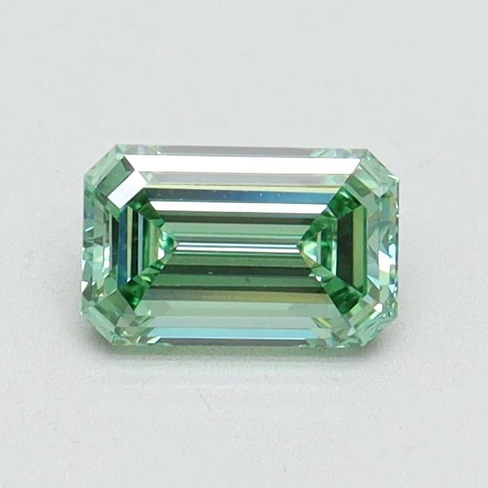 0.58 Ct. Fancy Vivid Pacific Green Emerald Lab Grown Diamond