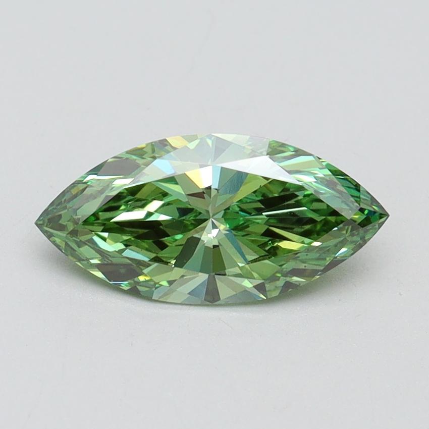 1.01 Ct. Fancy Vivid Green Marquise Lab Grown Diamond