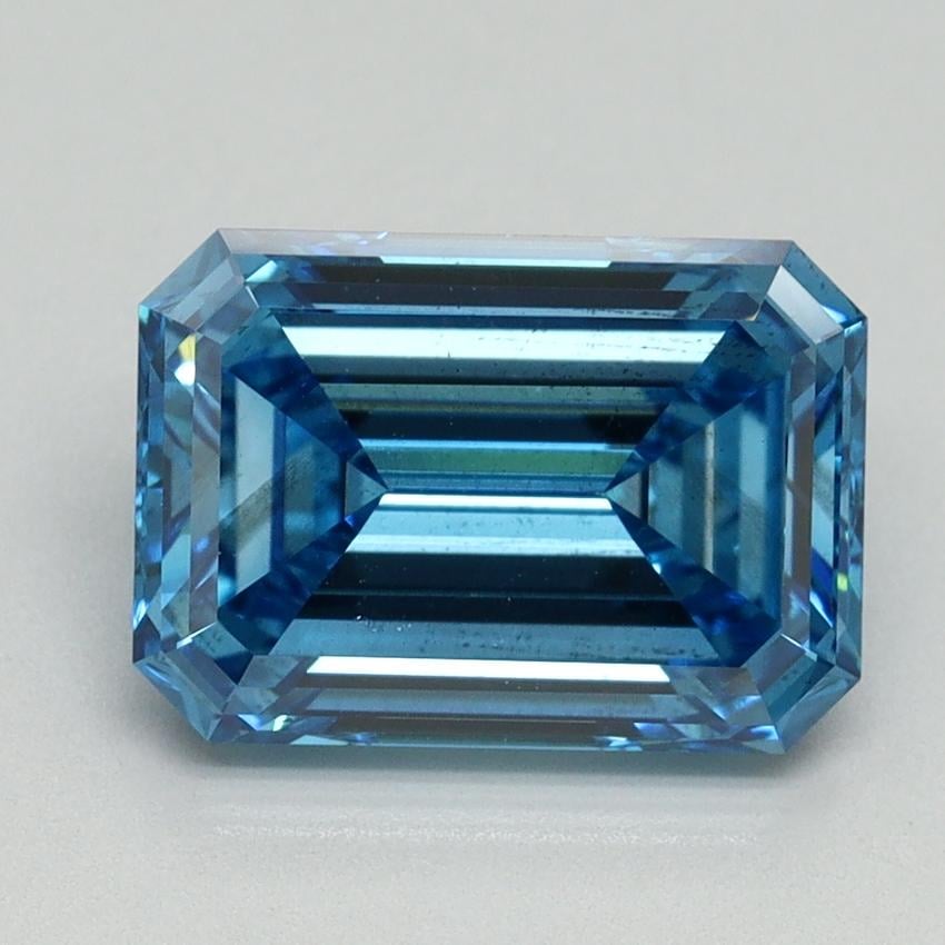 3.04 Ct. Fancy Vivid Blue Emerald Lab Grown Diamond