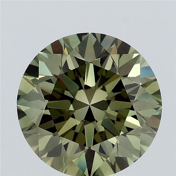 2.80 Ct. Fancy Vivid  Green Round Lab Grown Diamond