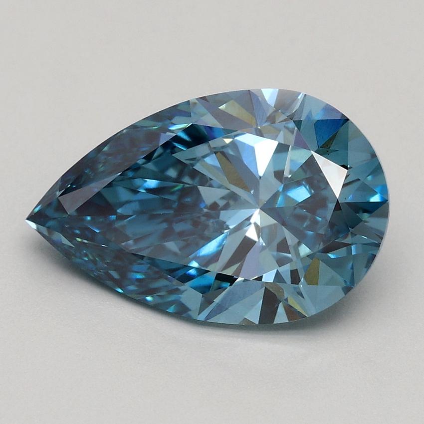 2.21 Ct. Fancy Vivid Blue Pear Lab Grown Diamond