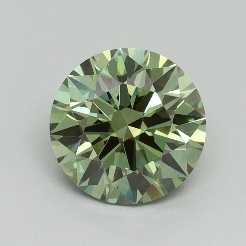 1.70 Ct. Fancy Vivid Green Round Lab Grown Diamond
