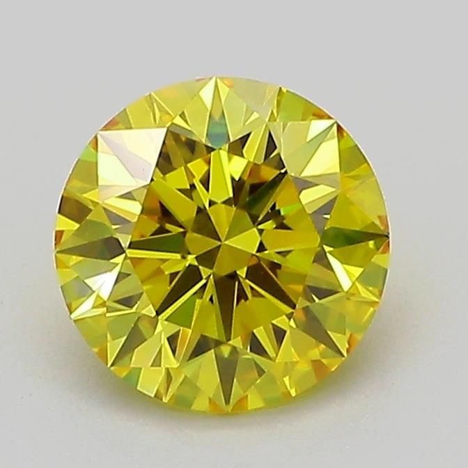 1.21 Ct. Fancy Vivid  Yellow Round Lab Grown Diamond