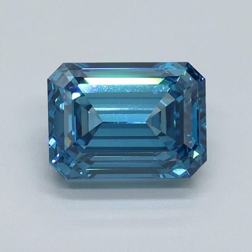1.50 Ct. Fancy Vivid Malibu Blue Emerald Lab Grown Diamond