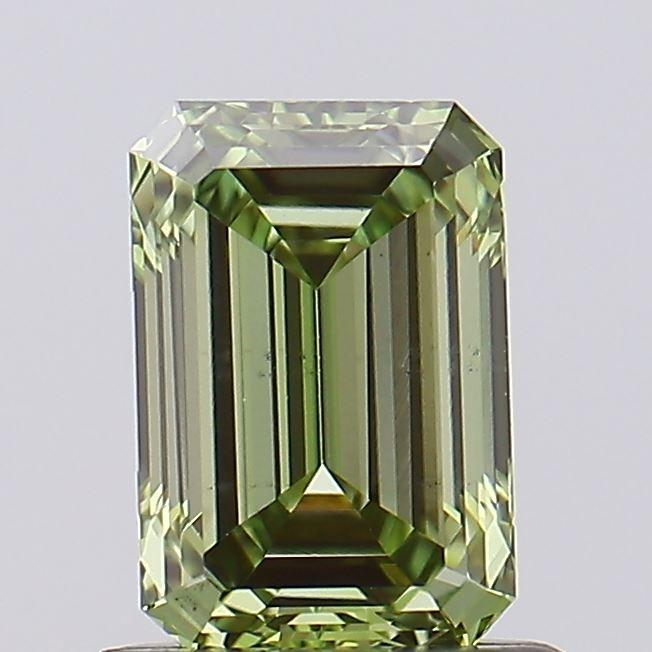 0.84 Ct. Fancy Intense Green Emerald Lab Grown Diamond