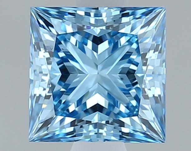 1.00 Ct. Fancy Vivid Blue Princess Lab Grown Diamond
