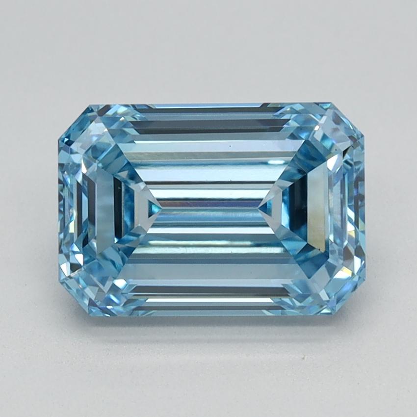 1.71 Ct. Fancy Intense Blue Emerald Lab Grown Diamond