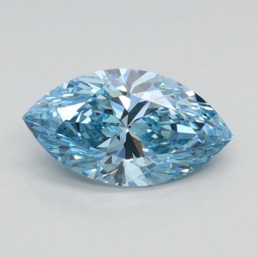 0.74 Ct. Fancy Vivid Blue Marquise Lab Grown Diamond