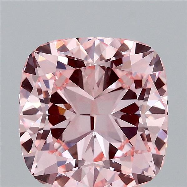 3.07 Ct. Fancy Vivid Pink Cushion Lab Grown Diamond