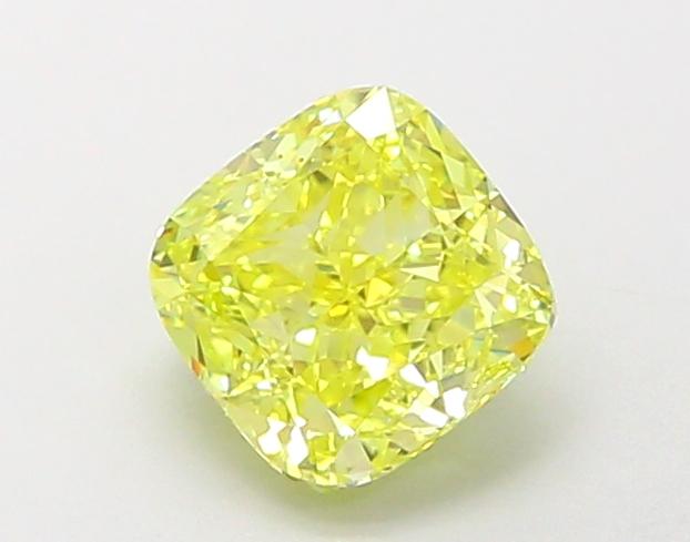 1.17 Ct. Fancy Vivid Yellow Cushion Lab Grown Diamond