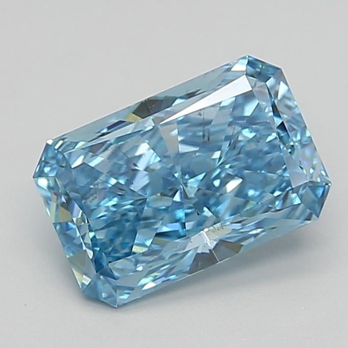 2.51 Ct. Fancy Vivid Blue Radiant Lab Grown Diamond