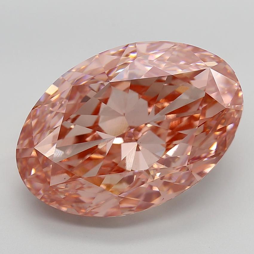 21.00 Ct. Fancy Vivid  Pink Oval Lab Grown Diamond