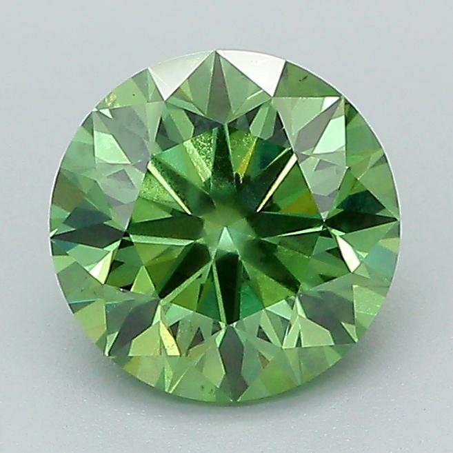 1.50 Ct. Fancy Vivid Green Round Lab Grown Diamond