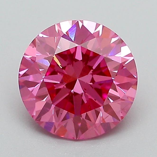 1.39 Ct. Fancy Vivid Pink Round Lab Grown Diamond