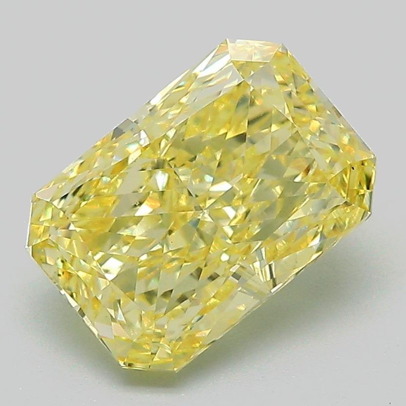 2.62 Ct. Fancy Vivid Yellow Radiant Lab Grown Diamond