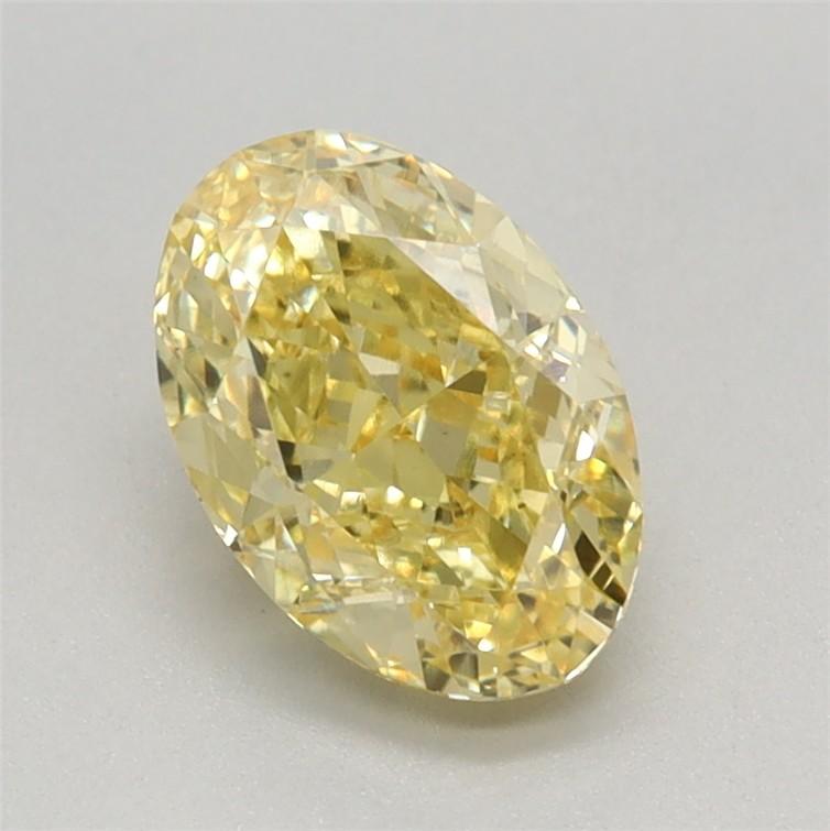 1.07 Ct. Fancy Vivid Yellow Oval Lab Grown Diamond