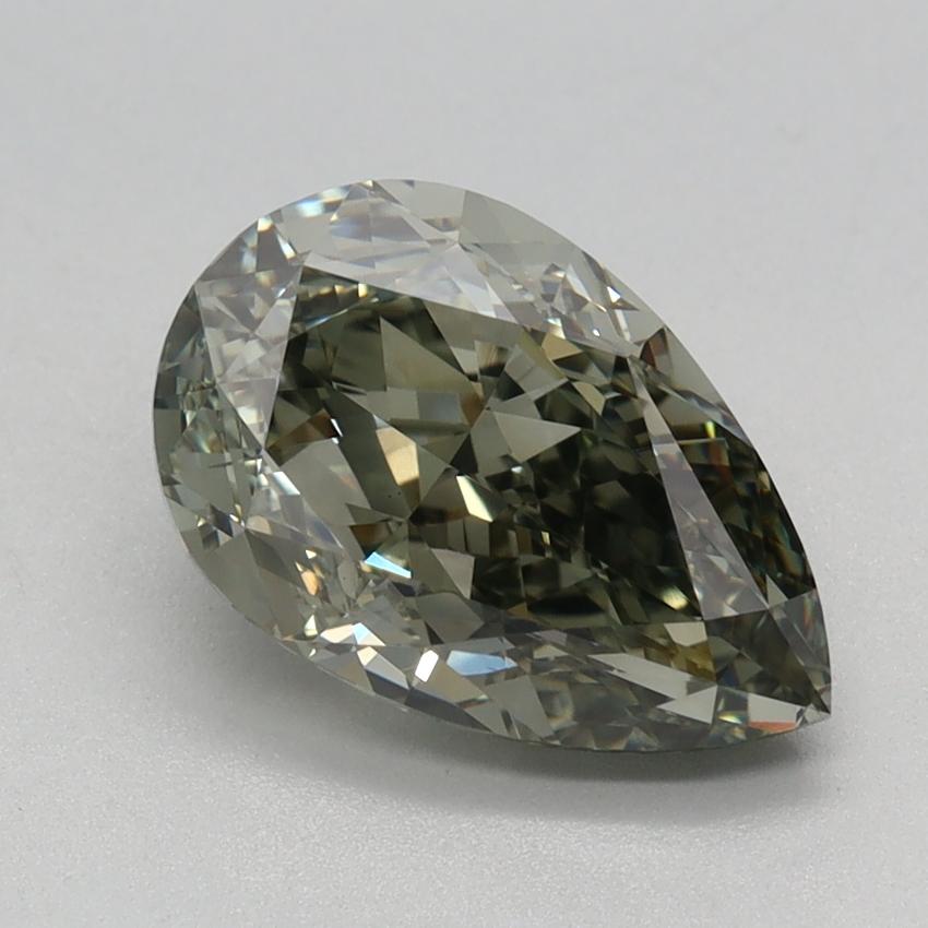 2.05 Ct. Fancy Intense Green Pear Lab Grown Diamond